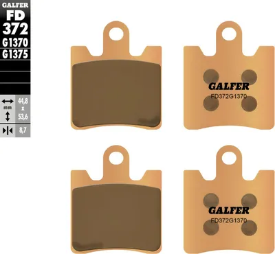 Produktbild von Bremsbeläge Set Galfer 2x FD372G1370 Sinter-Metall STREET vorne für Yamaha XV A Midnight Star, Triumph Trophy SE FJR 1215 - 1900 ccm Bj. 2006 - 2021