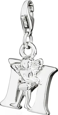 Produktbild von NKlaus Bracelet Bead Charm - Anhänger Buchstabe M 925 Silber Alphabet für Armband 15200