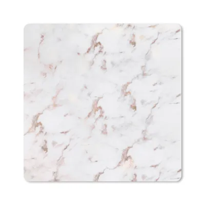 Produktbild von MuchoWow® Mauspad Mousepad Marmor - Natürlich - Rosa 20x20 cm - Mousepads - Maus Mat - Pad - Mausunterlage - Desk Mat - Bureauartikeln
