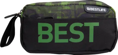 Produktbild von BESTLIFE Uni Federmäppchen „TASKU“ Federtasche Stifte-Etui Schminktasche, schwarz/grün