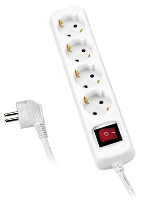Produktbild von Alyco Steckdosenleiste mit Schalter, 4 Steckdosen, 3 m Kabel, 199444