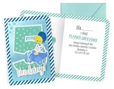 Image de Carte B6 Anniversaire 5 ans garçon - Kukartka