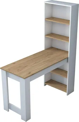 Immagine prodotto di Dmora Tavolo Fisso Areneio 53.8x120x153.6h cm Bianco, 5 Posti Forma Rettangolare