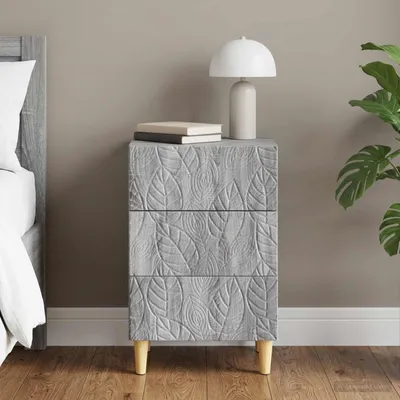 Produktbild von vidaXL Nachttisch Grau Sonoma 43 x 39,5 x 66,5 cm Holzwerkstoff