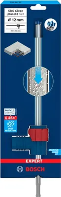 Immagine prodotto di Set di punte per estrazione SDS EXPERT CLEAN plus-8X 12 x 200 x 350 mm incl. adattatore per estrazione , 2608901765