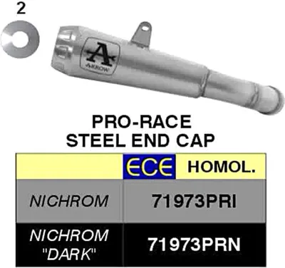 Produktbild von Wsuwany układ wydechowy ARROW pro-race dark nichrome do KTM Duke 990