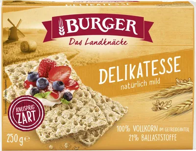 Produktbild von Burger Delikatesse Knäckebrot, 24er Pack (24 x 250g)