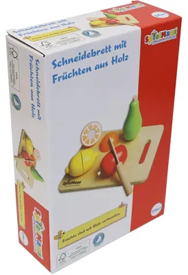 Produktbild von Spielzeug Schneidebrett mit Obst und Messer für Kinder