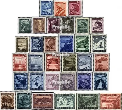Produktbild von Briefmarken Österreich 1945 Mi 738-770 (kompl.Ausg.) postfrisch Landschaften