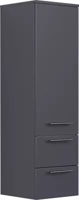 Produktbild von Hochschrank 120 cm anthrazit seidenglanz mit Glaseinlagen