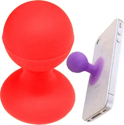 Image de Support De Téléphone À Tête Ronde - Rouge