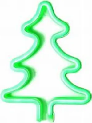 Image de Avizar, lampe néon LED arbre de Noël support mural USB-A connexion, vert
