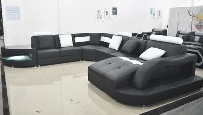 Produktbild von ecksofa led beleuchtet couch sofa eck garnitur ledersofa couchen wohnlandschaft