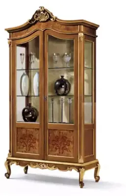 Immagine prodotto di Vetrine in legno Vetrina in vetro Credenza in vero legno Mobile da esposizione Mobili da soggiorno