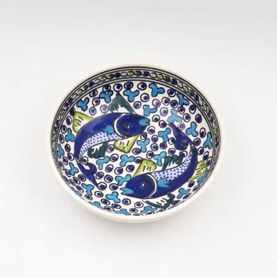 Zdjęcie produktu dla Zestaw 6 talerzy do zupy w kształcie miski Blue Fish - D 20 cm
