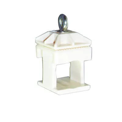 Produktbild von Schilderklemme, für Rundrohre Ø 42 mm, ohne Ösen weiß
