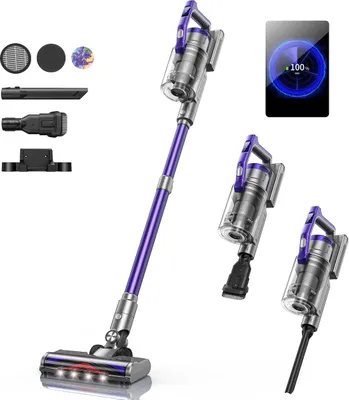 Produktbild von HONITURE 500W kku Staubsauger Kabellos mit 40KPA Starker Saugleistung, Kabelloser Staubsauger Akku Bis zu 55 Minuten Laufzeit