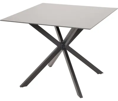 Produktbild von Lesli Living - Gartentisch Crest - Schwarz - 90x90x73cm