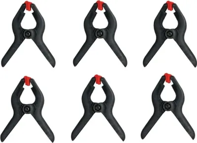 Produktbild von Toolland Klemmen, Nylon, 64 mm (2,5), 6 Stück, Schnellverschluss, Schwarz