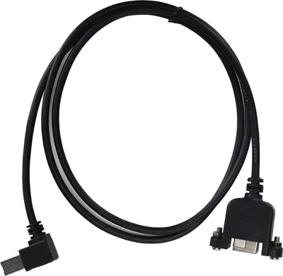 Obrázek produktu pro Prodlužovací kabel USBB samec na USBB samice Pravoúhlý 90stupňový adaptérový kabel se šroubem
