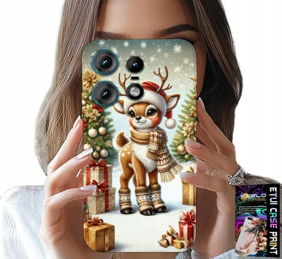 Obrázek produktu pro Etui Do Motorola Edge 50 Ultra - Renifer, Wzory Bożonarodzeniowe + Folia