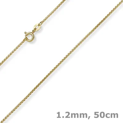 1-2mm-Collier-runde-Veneziakette-585-Gelbgold-50cm