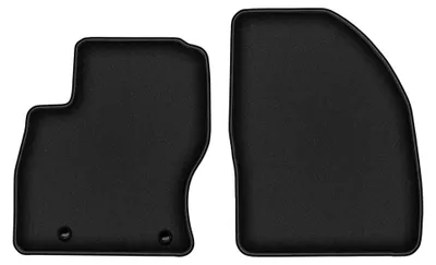 Produktbild von Velours-Fußmatten Vorne für Ford Focus MK2 2004-2011 (Kombi/Limousine/Schrägheck) – 2-tlg, Schwarz, passgenau – Wielganizator DURBAN