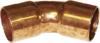 Obrázek produktu pro Oblouk 45 AA 5041 18 mm, měď, hrdlo na obou stranách