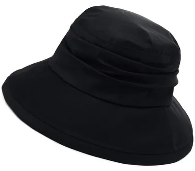 Produktbild von Damen Regenhut Sonnenhut faltbar wasserdicht mit Kinnband UPF50+ L Schwarz