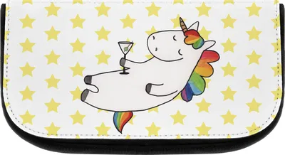 Produktbild von Mr. & Mrs. Panda Make-up Täschchen Einhorn Cocktail - Weiß - Geschenk, kosmetiktäschchen, Lustig, Organizer, Sekt, Rum, Kosmetiktasche, Kulturbeutel, kulturtäschchen