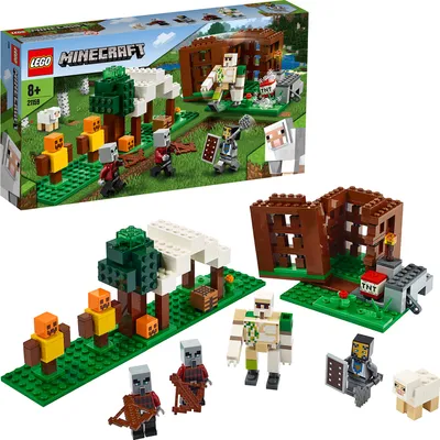 Produktbild von LEGO 21159 Minecraft Der Plünderer-Außenposten, Bauset mit Eisengolem und anderen Actionfiguren, Spielzeug für Kinder ab 7 Jahren