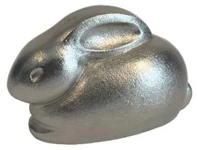 Produktbild von Lambert Nousagi Dekofigur Hase, Aluminium nickel H 12 cm 43068