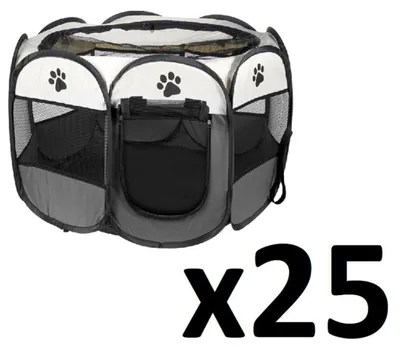 Immagine prodotto di Recinto Per Animali - Leobert - Grigio - 91 X 91 X 58 Cm - Set Da 25