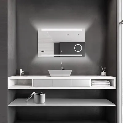Image de Miroir de salle de bains 100 x 60 cm, clair