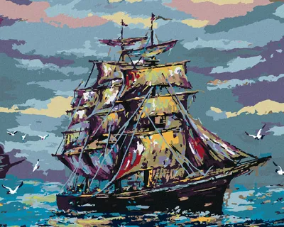 Image de Zuty - Peinture par numéros - VOILIERS EN COULEURS, 40 x 50 cm, sans cadre et sans toile tendue