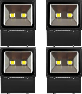 Immagine prodotto di Greenmigo 4 faretti LED da esterno 100 W, luce bianca fredda, IP65, impermeabili, per uso interno ed esterno