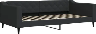 Productafbeelding van vidaXL Dagbed, zwart, 100x200 cm, met stoffen bekleding