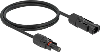 Produktbild von DELOCK  DL4 Solar Kabel 6 mm  Stecker zu Buchse 1 m schwarz