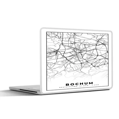 Produktbild von MuchoWow® Laptop Aufkleber Sticker Cover Karte - Stadtplan - Bochum - Karte 30x22 cm - Laptop-Sticker