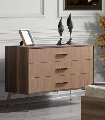 Produktbild von Modern 4tlg Schlafzimmer Set Bett + 2x Nachttische + Kommode Möbel Luxus Neu