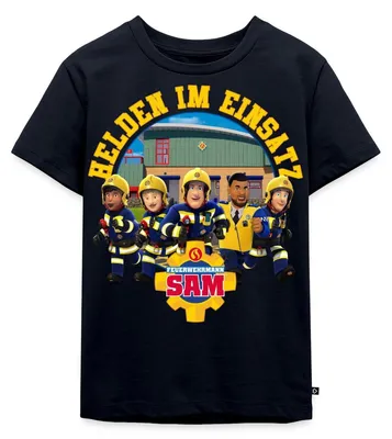Produktbild von Spreadshirt Feuerwehrmann Sam™ Helden Im Einsatz Kinder Premium T-Shirt, 110/116 (4 Jahre), Navy