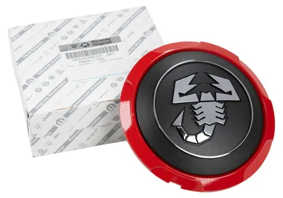 Produktbild von Original Nabendeckel für den Fiat 500 Abarth ab Baujahr 2016 Grau Rot - 52039524