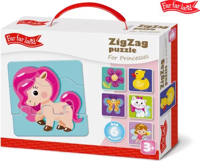 Immagine prodotto di Montessori® Triplo puzzle - Principessa 6 immagini, 18 pezzi bambini, bambine