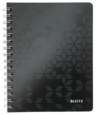 Produktbild von LEITZ Collegeblock WOW A5 PPEinband kariert schwarz spiralgebunden