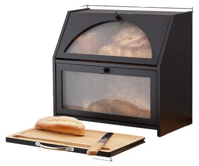 Imagen del producto de Caja para alimentos, con doble compartimento, diseño ventilado, color