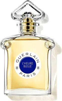 A bottle of Guerlain L'Heure Bleue Eau de Toilette.