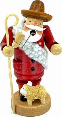 Produktbild von Kaladia Räucherfigur aus Holz - Schäfer - handbemalte Figur für Standard Räucherkerzen - ca. 14 cm