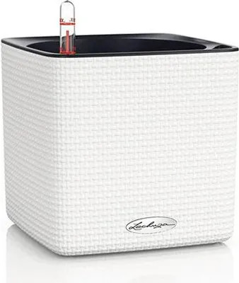 Obrázok produktu pre Samozavlažovací kvetináč Lechuza Cube Color 14 cm biely