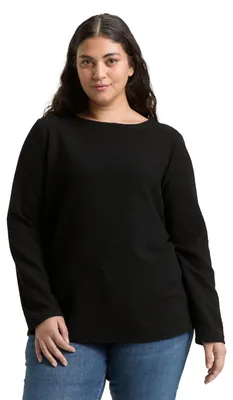 Obrázok produktu pre Tom Tailor 1049541_48, Dospelý, Žena, Mikina, Čierna, dlhý rukáv, bežný