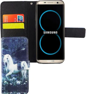 Produktbild von Handyhülle Tasche für Handy Samsung Galaxy S8 Einhorn Weiß